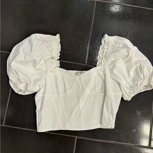 Endless Rose White Puff Sleeve Blouse